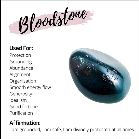 African Bloodstone Crystal Stretch Bracelet - Picture 8 of 14